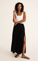 Load image into Gallery viewer, Reina Airy Skirt in Black
