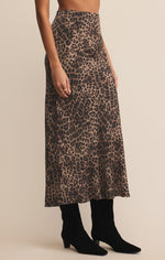 Load image into Gallery viewer, Izabel Leopard Skirt in Desert Tan
