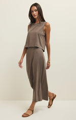 Load image into Gallery viewer, Gail Midi Skirt in Perfectly Taupe
