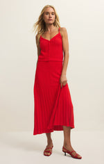 Load image into Gallery viewer, Lexa Crochet Sweater Skirt in Kiss Me Red
