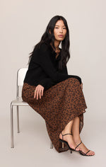 Load image into Gallery viewer, Europa Leopard Skirt in Burnt Umber
