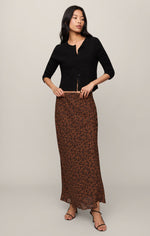Load image into Gallery viewer, Europa Leopard Skirt in Burnt Umber
