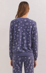 Load image into Gallery viewer, Skyline Snow Long Sleeve Top in Deep Blue
