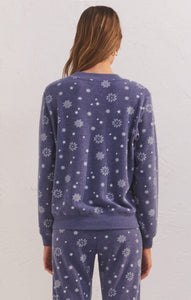 Skyline Snow Long Sleeve Top in Deep Blue