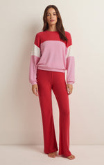 Load image into Gallery viewer, Color Block Long Sleeve Top in Cotton Candy
