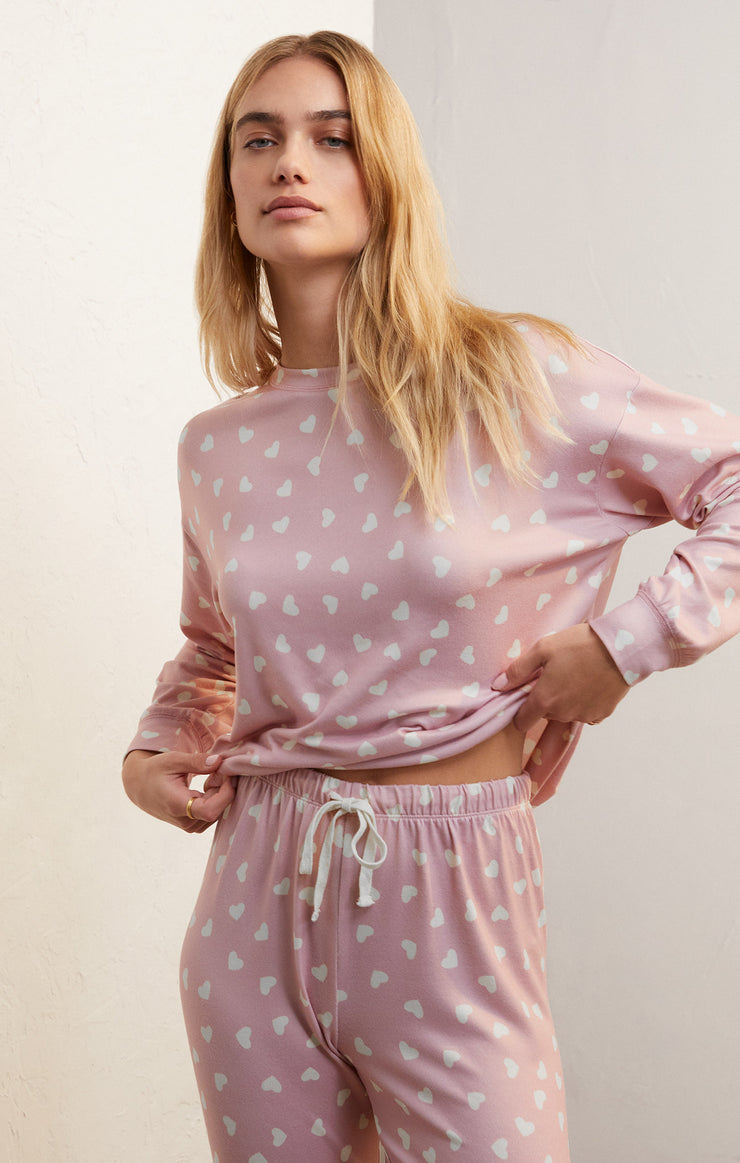 Cozy Heart Set in Pink Glaze