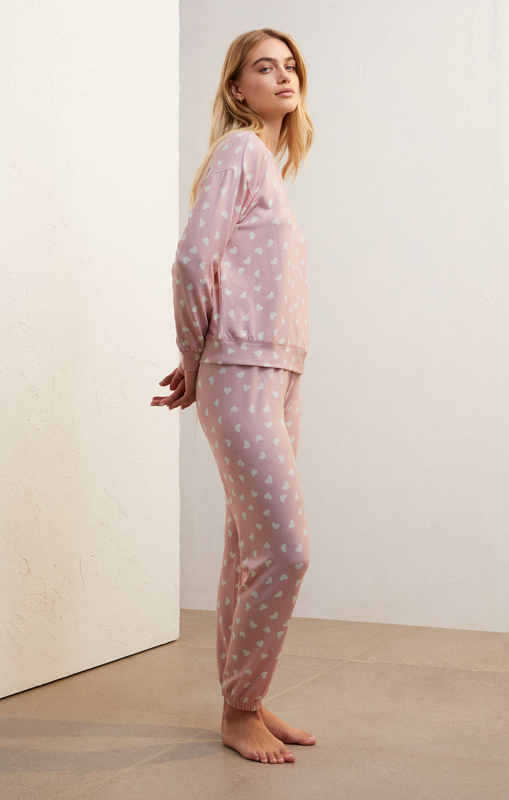 Cozy Heart Set in Pink Glaze