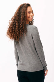 To The Disco Cashmere Crew in Grey and Red