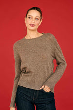 Load image into Gallery viewer, Cashmere Distressed Crew Sweater in St. Kilda Moose
