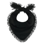 Load image into Gallery viewer, Distressed Triangle Cashmere Scarf in Black
