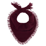 Load image into Gallery viewer, Distressed Triangle Cashmere Scarf in Burgundy
