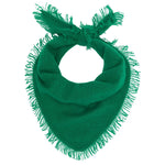 Load image into Gallery viewer, Distressed Triangle Cashmere Scarf in Olive Green
