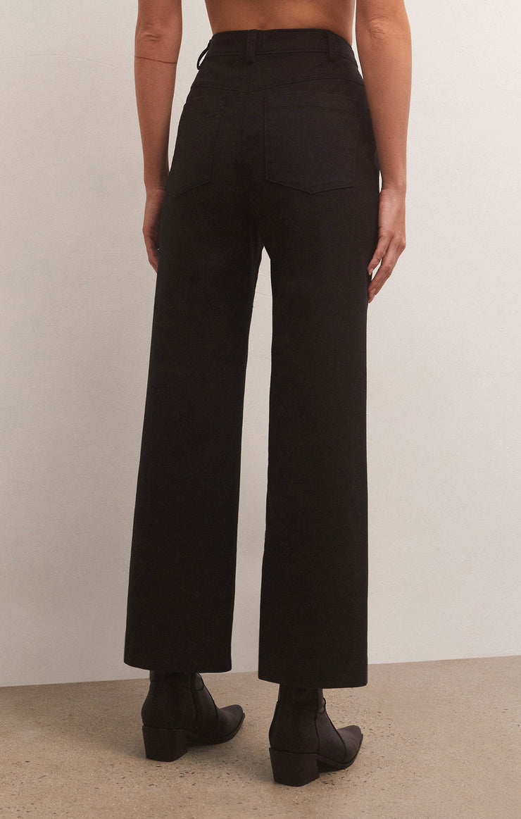 Esder Twill Pant in Black