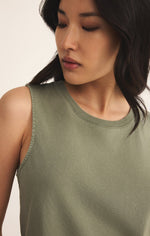 Load image into Gallery viewer, Sloane Cotton Jersey Tank in Avocado
