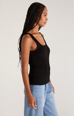 Load image into Gallery viewer, Audrey Rib Tank in Black
