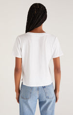 Load image into Gallery viewer, Jaelyn V-Neck Tee in White
