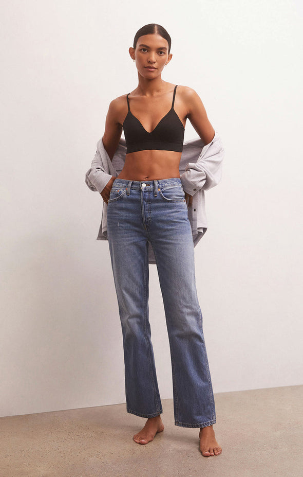 V-Neck Hardware One-Piece Swimsuit