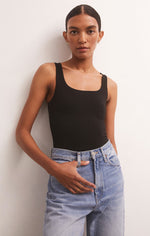 Load image into Gallery viewer, Alana So Smooth Tank Bodysuit in Black
