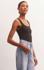 Load image into Gallery viewer, Alana So Smooth Tank Bodysuit in Black

