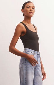 Alana So Smooth Tank Bodysuit in Black