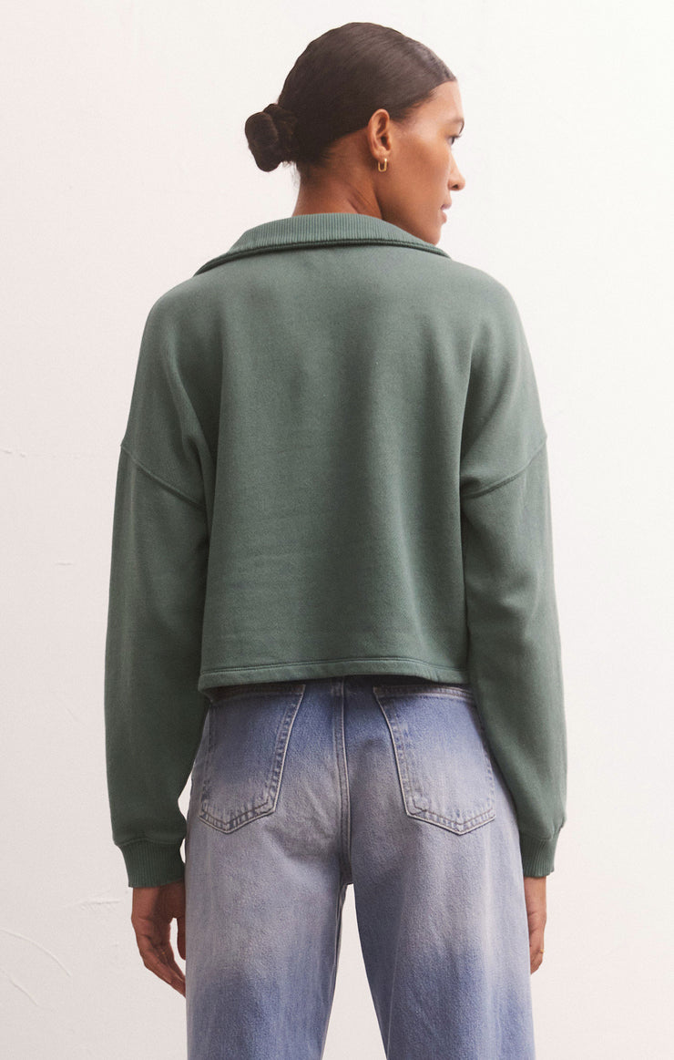 Soho Fleece Sweatshirt in Calypso Green
