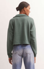 Load image into Gallery viewer, Soho Fleece Sweatshirt in Calypso Green
