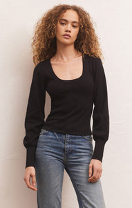 Rylen Long Sleeve Top in Black