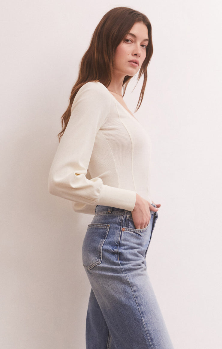 Rylen Long Sleeve Top in Sandstone