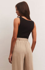 Load image into Gallery viewer, Avala V-Neck Rib Tank in Black
