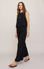 Load image into Gallery viewer, Sloane Jersey Muscle Tank in True Black
