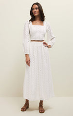 Load image into Gallery viewer, Bria Eyelet Top in White
