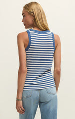 Load image into Gallery viewer, Select Striped Tank in Calypso Blue Indigo
