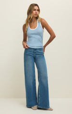 Load image into Gallery viewer, Sirena Colorblocked Rib Tank in Coast
