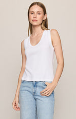 Load image into Gallery viewer, Ellie V-Neck Tank in White
