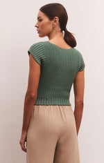 Load image into Gallery viewer, Prim Sweater Top in Emerald Isle
