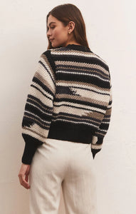 Asheville Stripe Sweater in Black