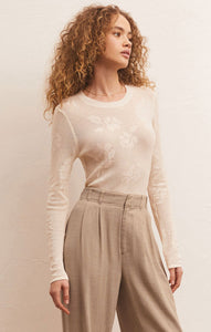 Tibi Mesh Sweater in Sandstone