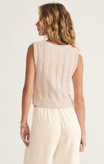 Load image into Gallery viewer, Calan Rib Sweater Cropped Tank in Sea Salt
