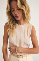 Load image into Gallery viewer, Calan Rib Sweater Cropped Tank in Sea Salt
