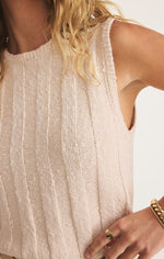Load image into Gallery viewer, Calan Rib Sweater Cropped Tank in Sea Salt
