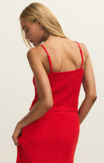 Load image into Gallery viewer, Lexa Cropped Sweater Tank in Kiss Me Red
