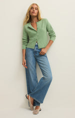 Load image into Gallery viewer, Medina Cozy Rib Cardigan in Appletini
