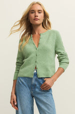 Load image into Gallery viewer, Medina Cozy Rib Cardigan in Appletini
