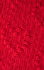 Load image into Gallery viewer, Hearts Embroidered Cardigan in Kiss Me Red
