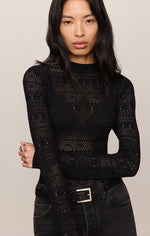 Load image into Gallery viewer, Avery Sweater Top in Black
