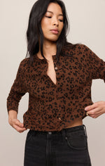 Load image into Gallery viewer, Medina Leopard Cardigan in Burnt Umber
