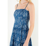 Load image into Gallery viewer, Fish Print Tiered Dress in Navy
