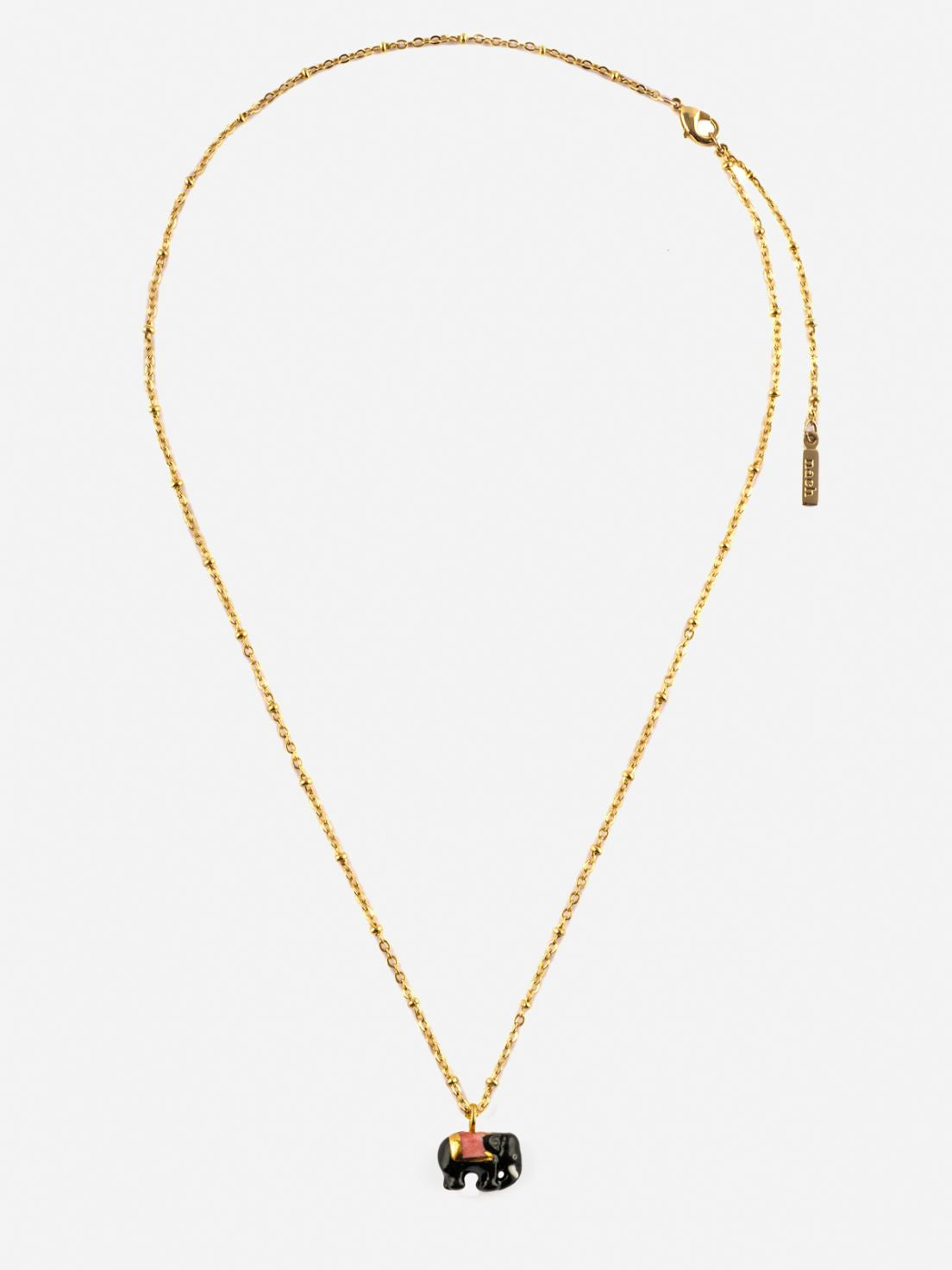 Black Elephant Necklace