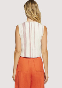 Costa Mirage Top in Red/Natural