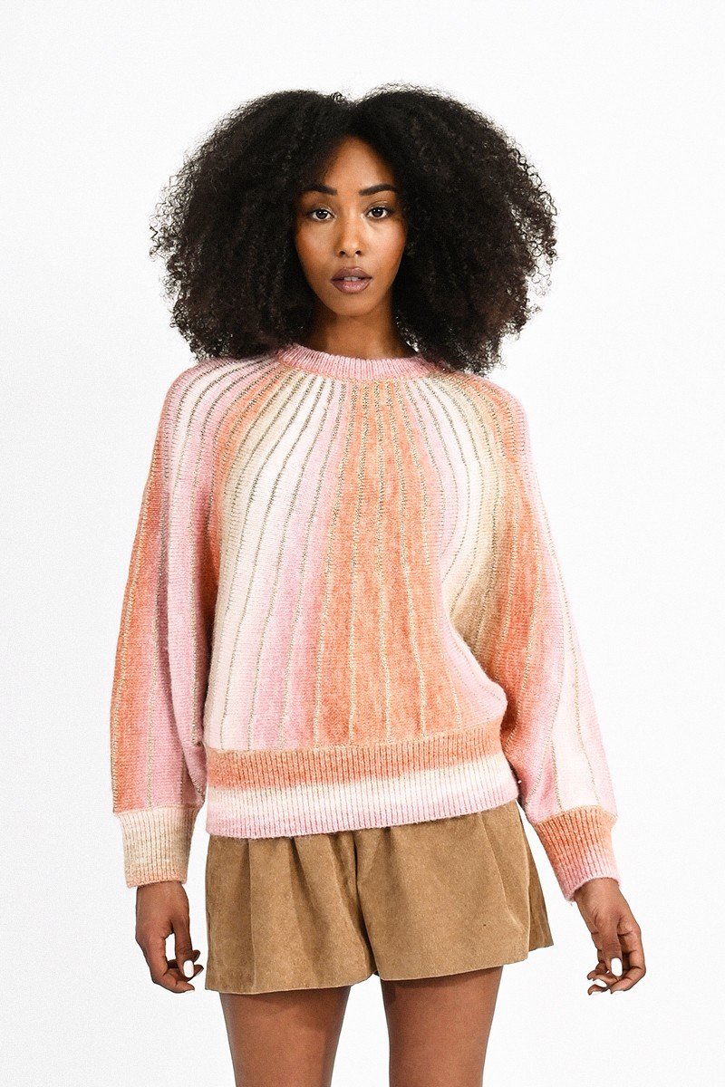 Batwing Sparkle Sweater in Pink